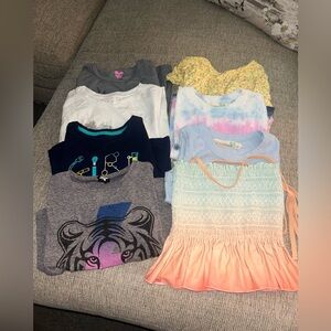 Lot of short sleeve and tank tops for girls size 8